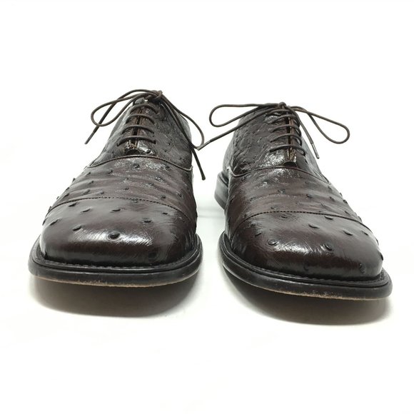 Mezlan Oxfords Shoes Size 10.5 Brown Full Ostrich main image 10